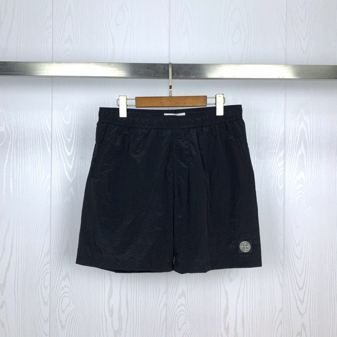 STONE 20SS Island Metal Nylon Compass Small Label Athleisure Summer Quick-Dry Beach Cropped Shorts